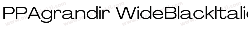 PPAgrandir WideBlackltalic 黑斜体字体转换